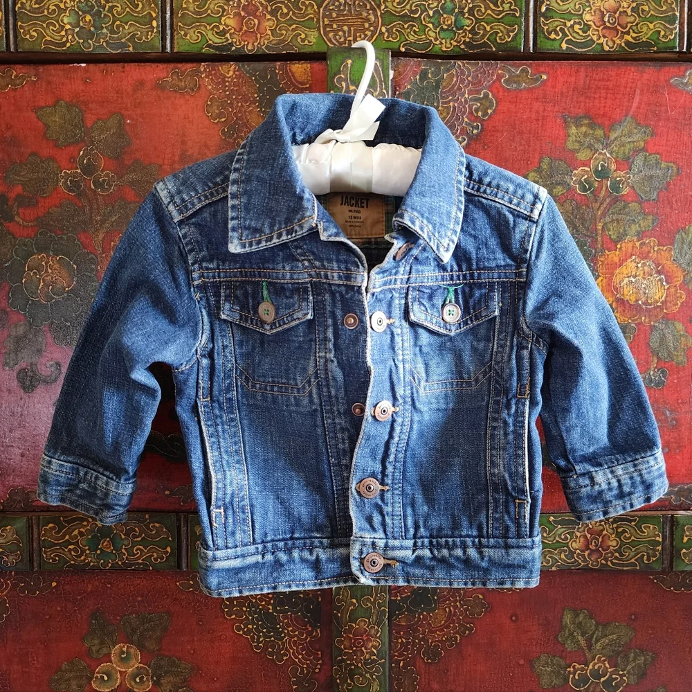 12mo 👣 Osh Kosh Jacket Kid's Denim Jean Coat